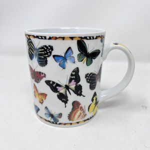 Paul Cardew Butterflies Mugs By 2008 designed in England Set Of 4 Cups